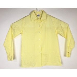 Sweet Orr Vintage Mens Yellow Long sleeve button Shirt Size S 34 Medical NOS